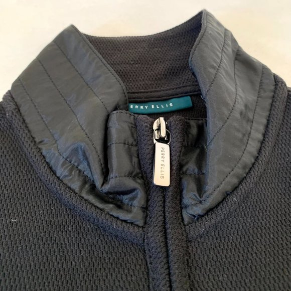 Perry Ellis - Men's Full Zip Sweater - Picture 5 of 5
